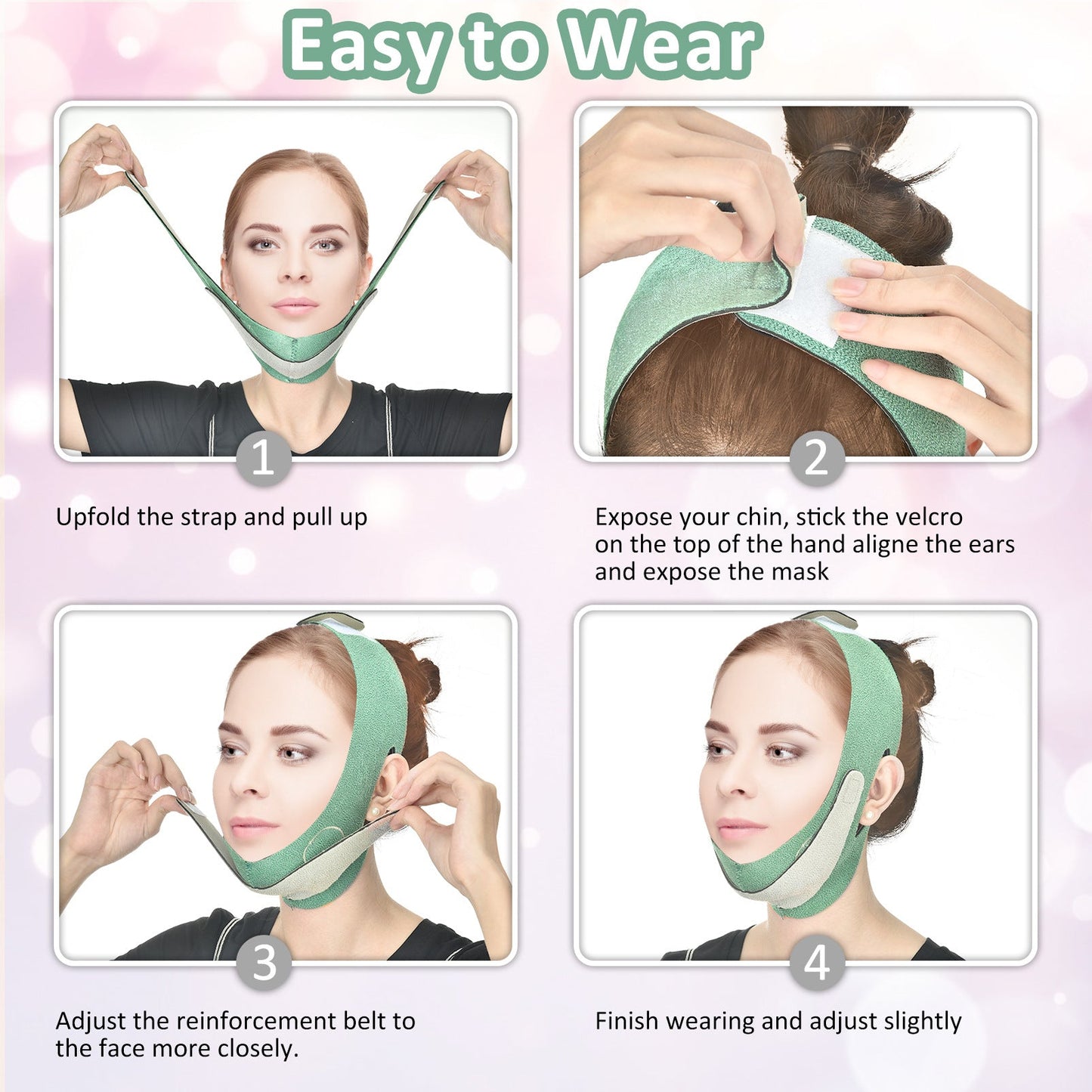 Hailicare Face-Lift V-Belt Graphene Japanese-Style V-Face Tool Small Face Mask Face Correction Bandage