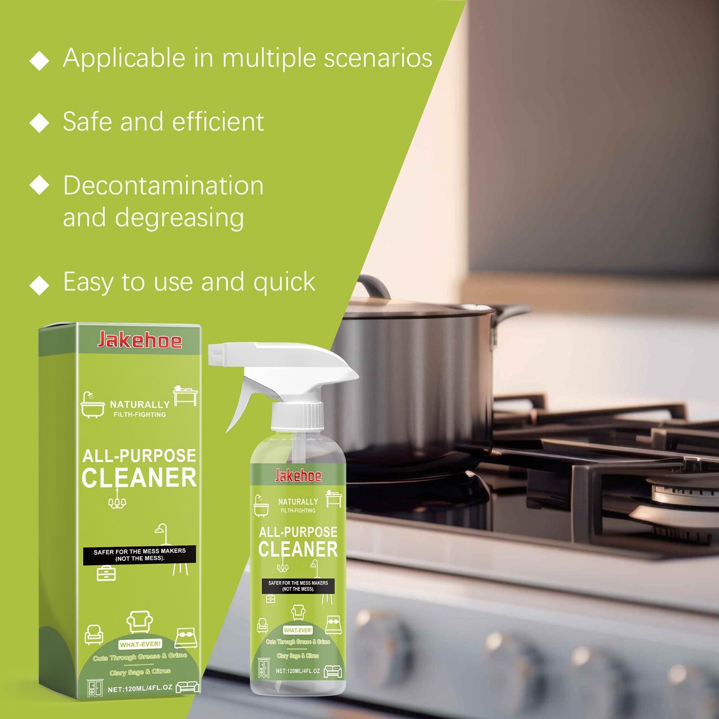 Multi-Purpose Cleaner Household Tile Countertop Stain Cleaner Kitchen Grease Cleaner Spray