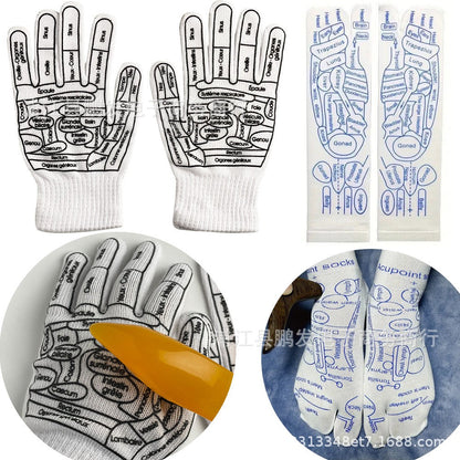 Reflexology Socks Women Foot Massage Meridian Acupoint Reflex Area Acupoint Socks And Foot Acupoint Illustration Socks for Foot