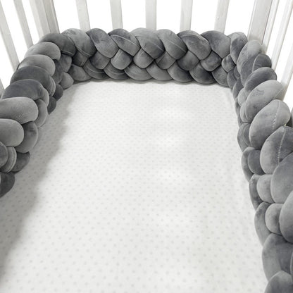 Woven baby bed surround anti-collision strip four strand Fried Dough Twists braid wrapped around the bed surround ins baby child