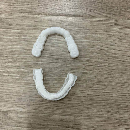 Upper Teeth And Lower Teeth Simulation Braces Non-Porous Braces Whitening Sleeves Second-Generation Silicone Simulation Teeth Dentures