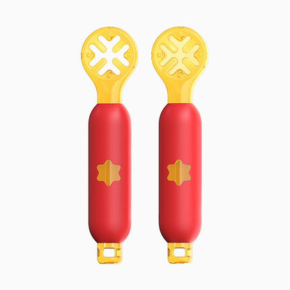 Rice paste complementary food spoon hole shaped children's tableware wholesale mother and baby products silicone grinding gum
