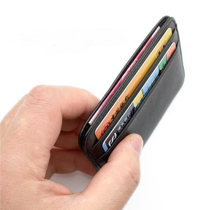 Sheepskin Genuine Leather Card Holder Credit Card Holder Card Case Organizer Mini Men Wallets