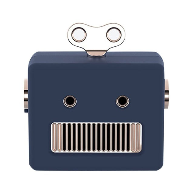 Portable Retro Robot Shape Bluetooth Speaker Cartoon Mini Outdoor Wireless Speaker HIFI Bass Column Loudspeaker With Microphone