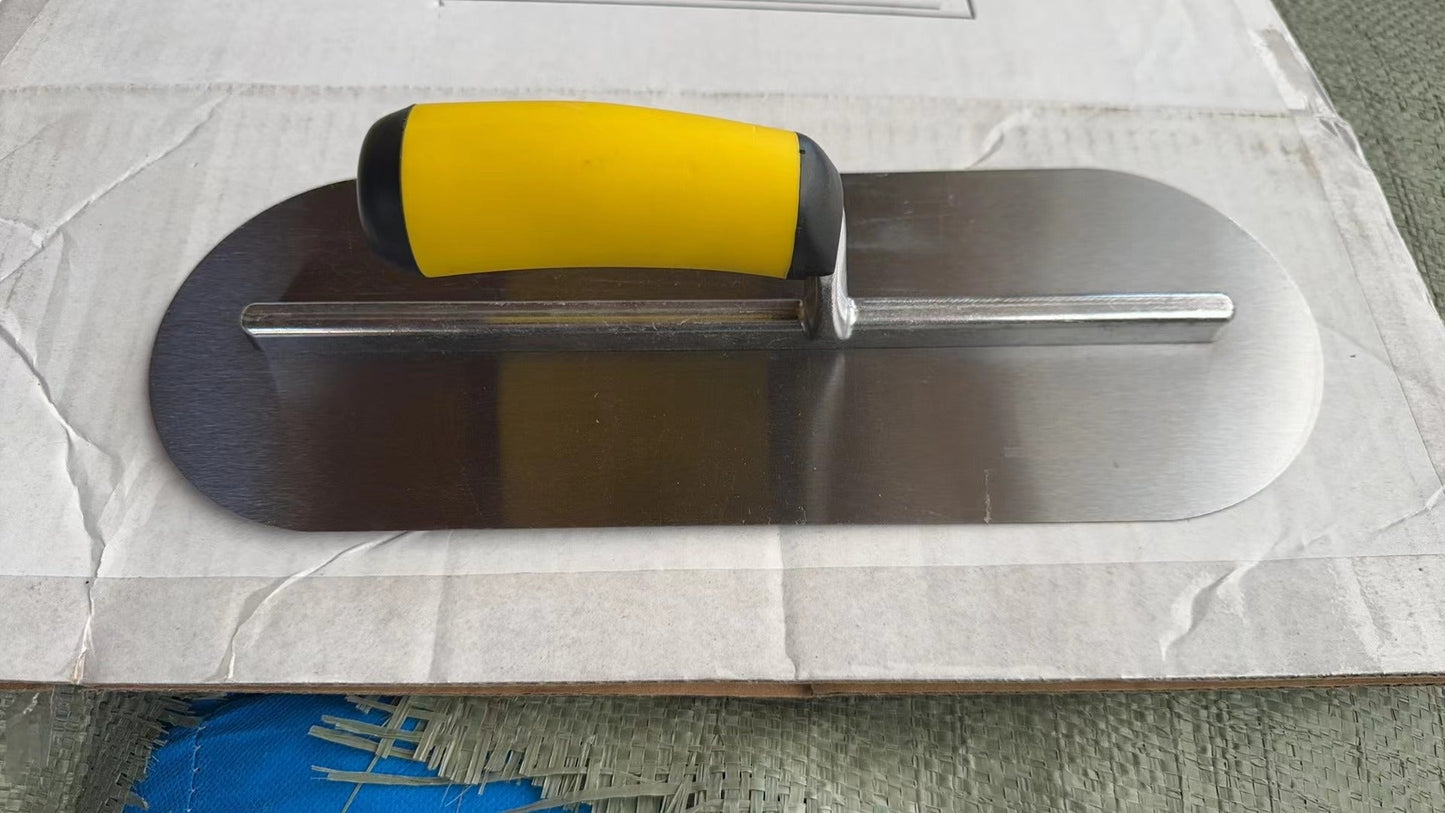 High Quality Stainless Trimming shovel, 35 Cm x 5 cm, very suitable for buckets, slate, plaster, concrete, curved handle, high c