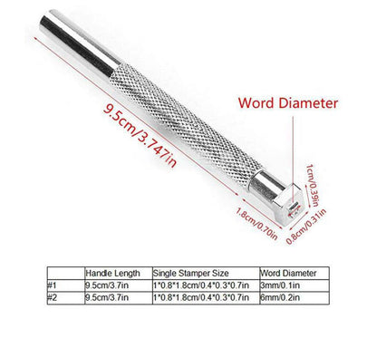 36 Pcs Steel Punch Alphabet Letter Number Leather Stamper Set 6mm Metal Punching Tools for DIY Leather Craft Making