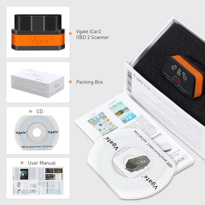 Vgate icar2 Bluetooth/Wifi OBD2 Diagnostic-tool ELM327 Bluetooth/wifi OBD 2 Scanner Mini ELM327 for android/PC/IOS Code Reader