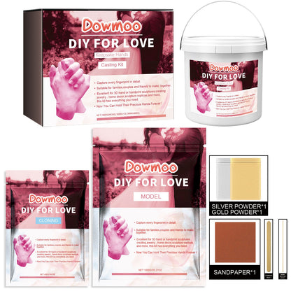 Couple Hand Model Clone Powder, Valentine's Day Diy Gift 3d Hand Model Crafts Creative Home Decoration