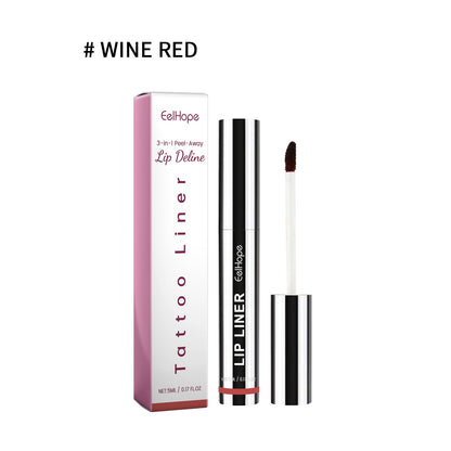 Tattoo Liner, Outline Lip Shape And Develop Lip Color Lasting Waterproof And Not Easy To Fade Peeling Lip Liner