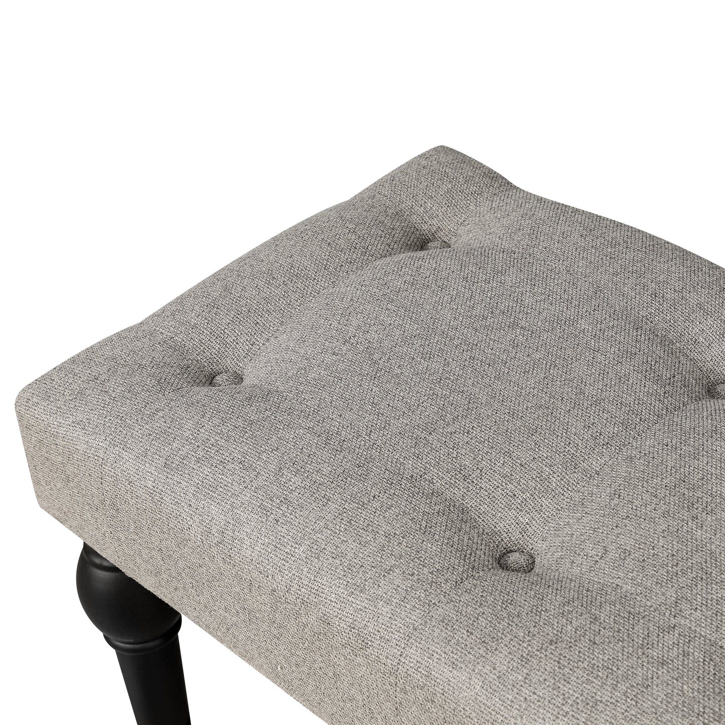 Ottoman Bench 4-thickened Roman Column Feet French Upholstered Bedside Bench For Bedroom Living Room Entryway