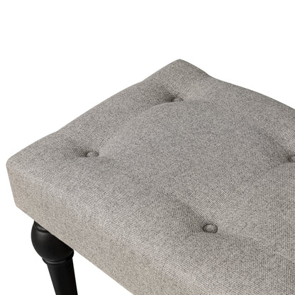 Ottoman Bench 4-thickened Roman Column Feet French Upholstered Bedside Bench For Bedroom Living Room Entryway