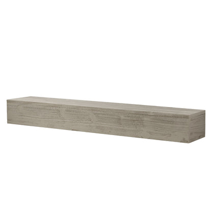 72" Rustic Wood Fireplace Mantel,Wall-Mounted & Floating Shelf for Home Decor