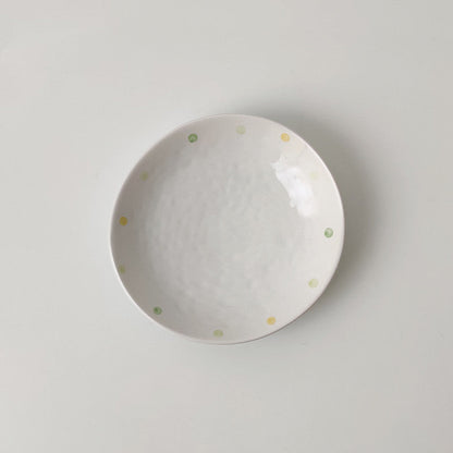 Dot Ceramic Plate Set Small Breakfast Plate Dessert Plate Flavor Plate Oval Plate