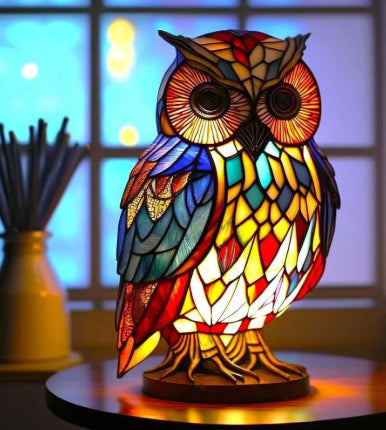 Colorful Strange Dog Lamp Resin Decorations