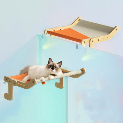 Cat windowsill suspended hammock bed
