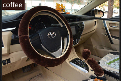 Winter Plush Wool Steering Wheel Cover