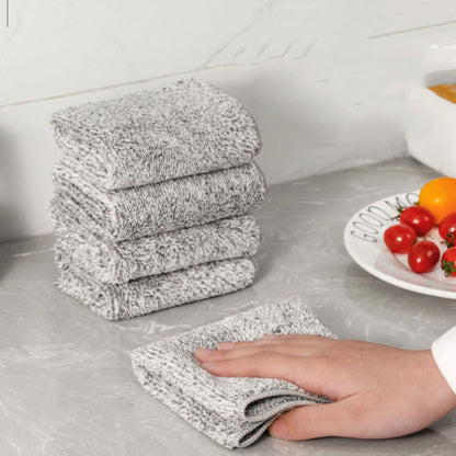 Kitchen To Oil Thickening Water Absorption Does Not Drop Bamboo Charcoal Fine Fiber Dish Towel