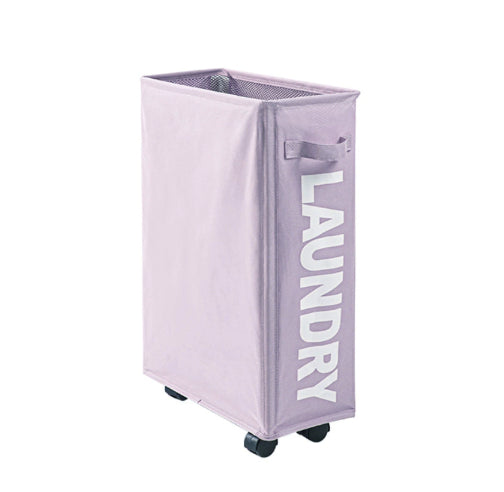 Cloth Narrow High Folding Laundry Basket With Wheels Laundry Basket