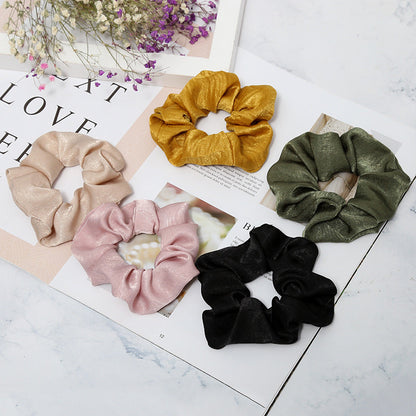 Girly Solid Color Large Intestine Hair Ring