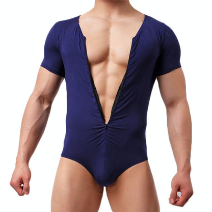 Men's Stretch Tight Exercise Fitness Breathable Body Shaping Vest One-piece Suit