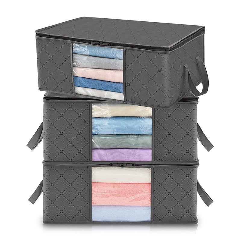Clothing Cotton Quilt Blanket Transparent Window Large Capacity Storage Box