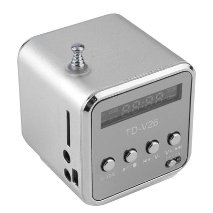 TD-V26 Portable Speaker Mini FM Radio Receiver MP3 Music Player
