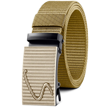 Nylon Waistband Men's Automatic Canvas Belt