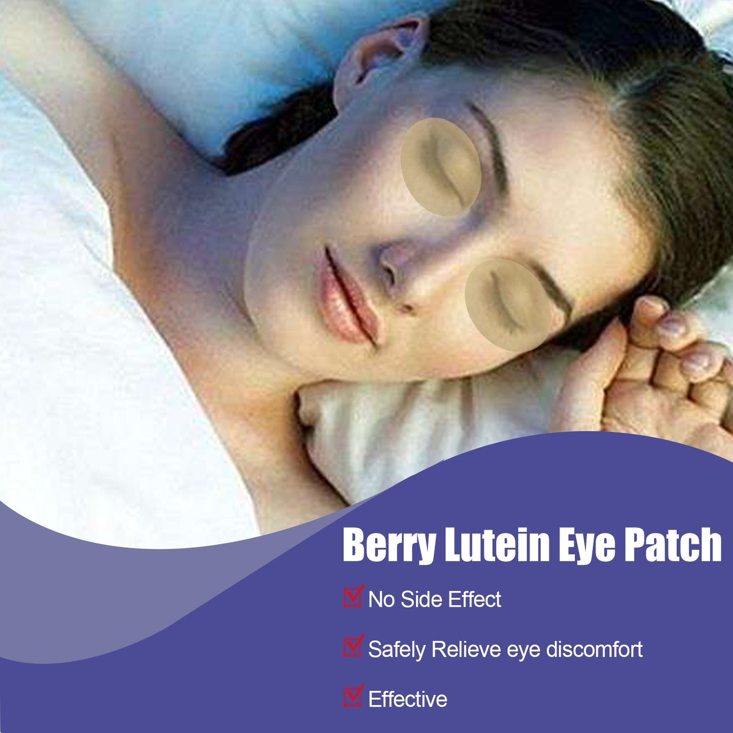 Blueberry Lutein Eye Care Patch, Relieve Eye Fatigue Cold Compress Sleep Eye Care Close Eye Mask Patch