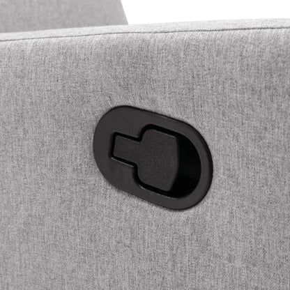 Modern Upholstered Rocker Nursery Chair Plush Seating Glider Swivel Recliner Chair Gray