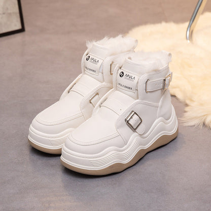 High Top Woolen Elevator Sports Shoes