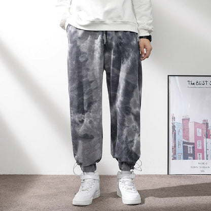 Men's Elastic Waist Drawstring Ankle Sweatpants