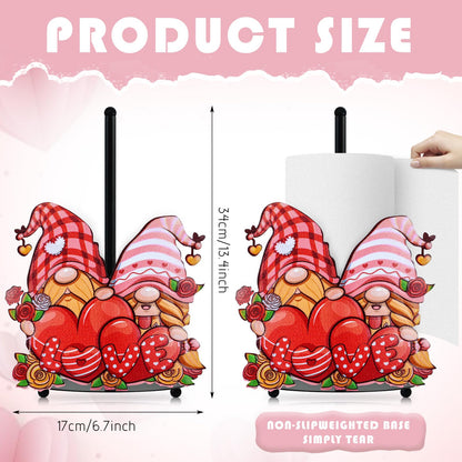 YLOLUL Valentine's Day Metal Paper Towel Holder Large Countertop Stand