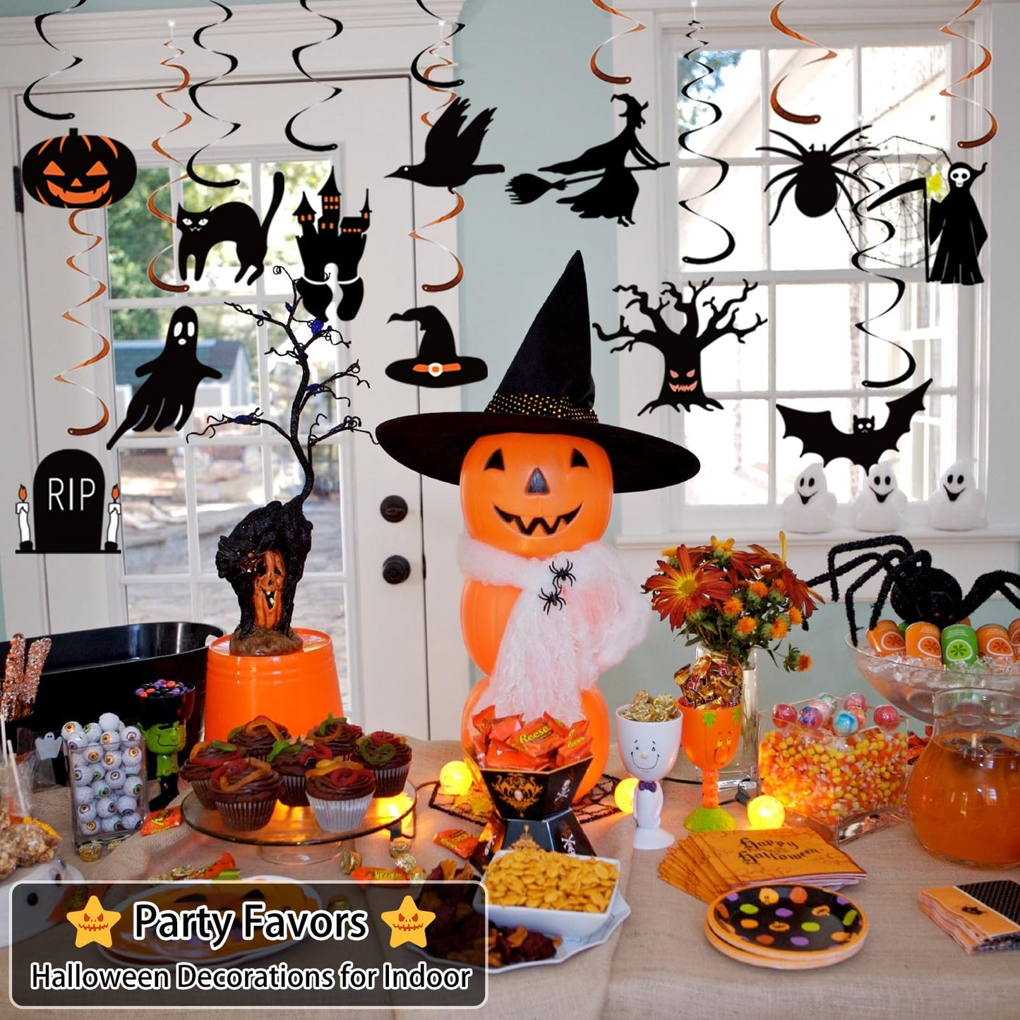 CyanLime 45 Pcs Happy Easter Banner Garland Paper Decorations Halloween Color