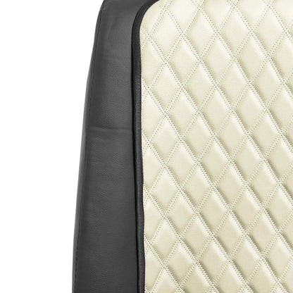 FH Group Car Seat Cushion Faux Leather Airbag Compatible Universal Beige