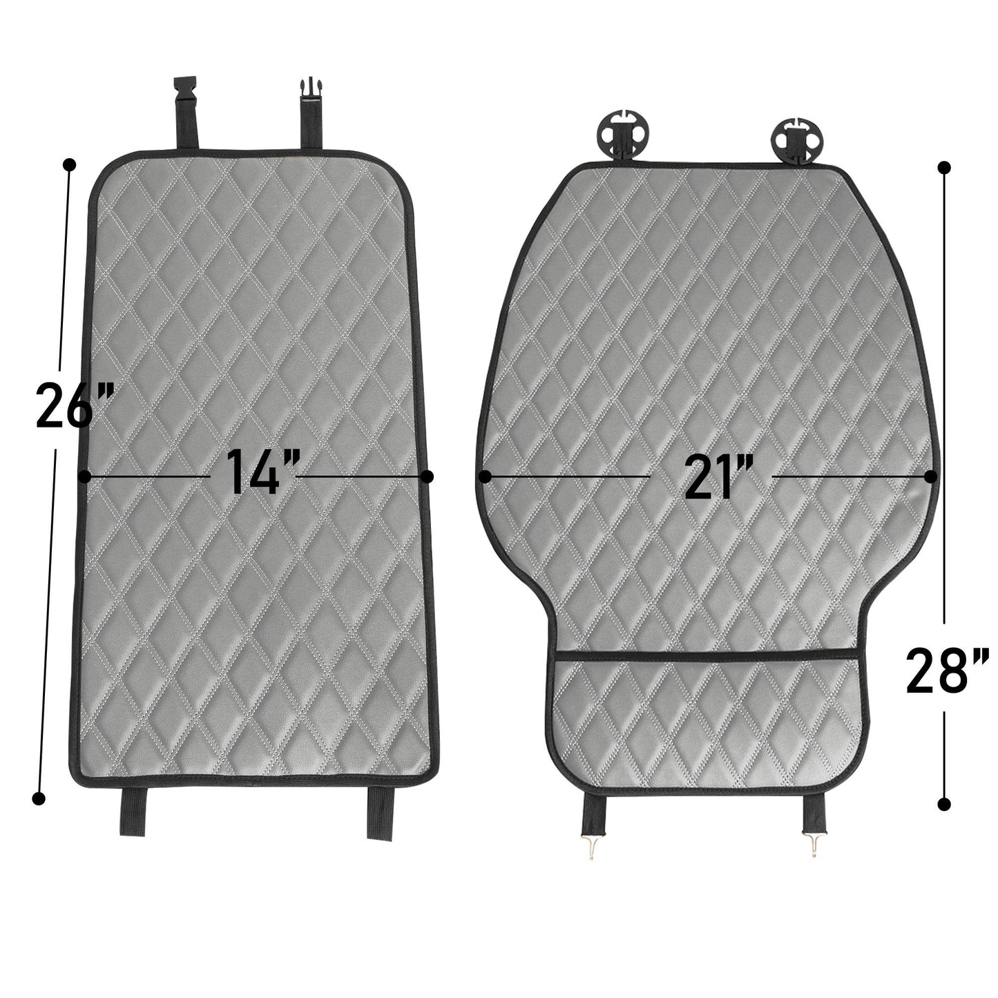 FH Group Car Seat Cushion Faux Leather Airbag Compatible Universal Beige