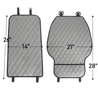 FH Group Car Seat Cushion Faux Leather Airbag Compatible Universal Beige