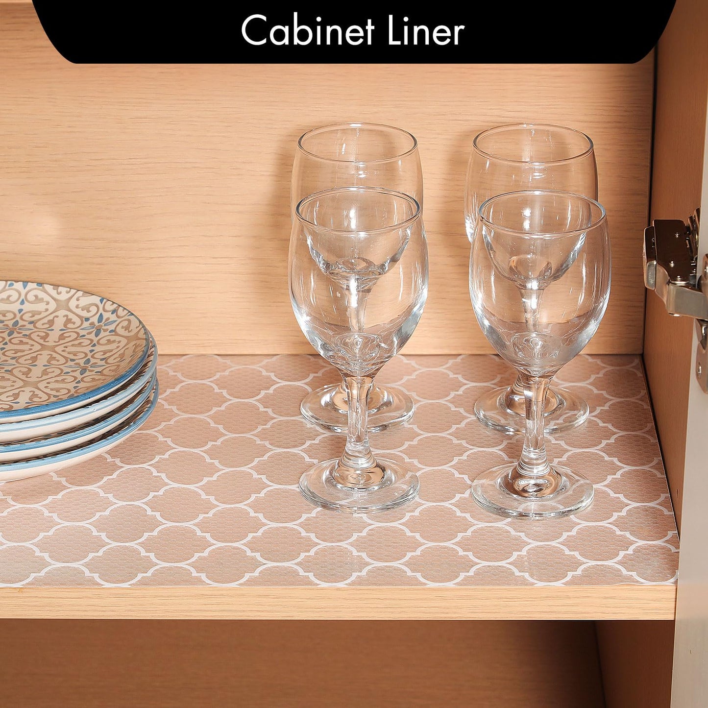 Cooyes Non Adhesive Kitchen Cabinet Shelf Liners Gray Ash Waterproof EVA