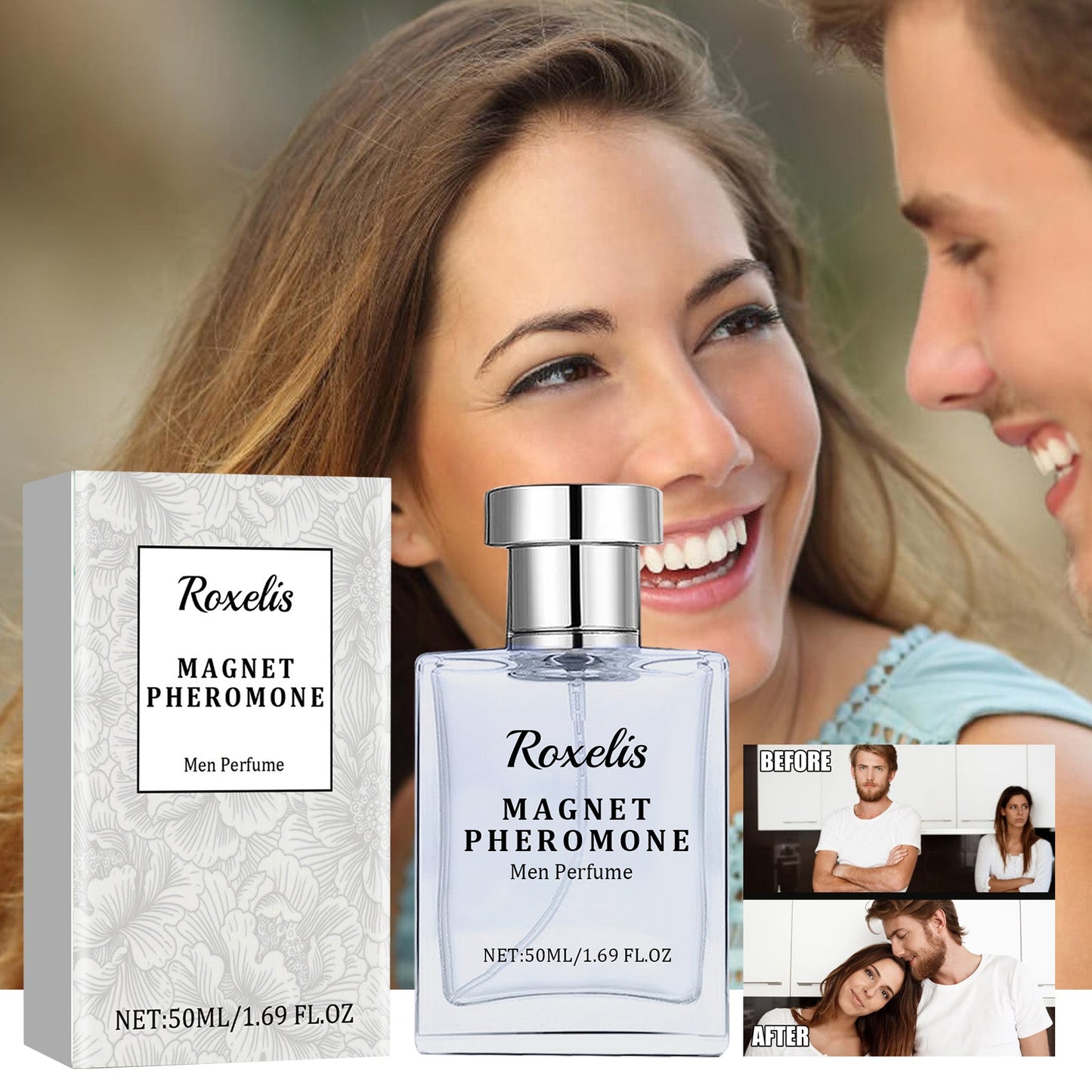 Magnet Pheromone, Lasting Fragrance Elegant Natural Fragrance Not Pungent Men's Charm Dating Perfume