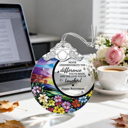 Jocidea Retirement Gifts Stained Glass Christmas Ornament Design A