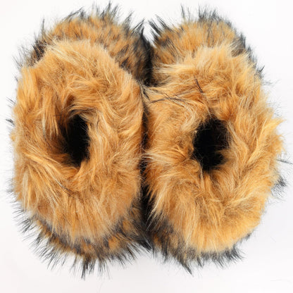 Valpeak Women's Snow Boots Knee High Flat Heel Faux Fur Natural Size 9