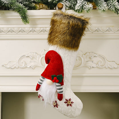 Christmas decoration products, faceless doll plush Christmas socks, creative faceless doll gift socks, elderly socks