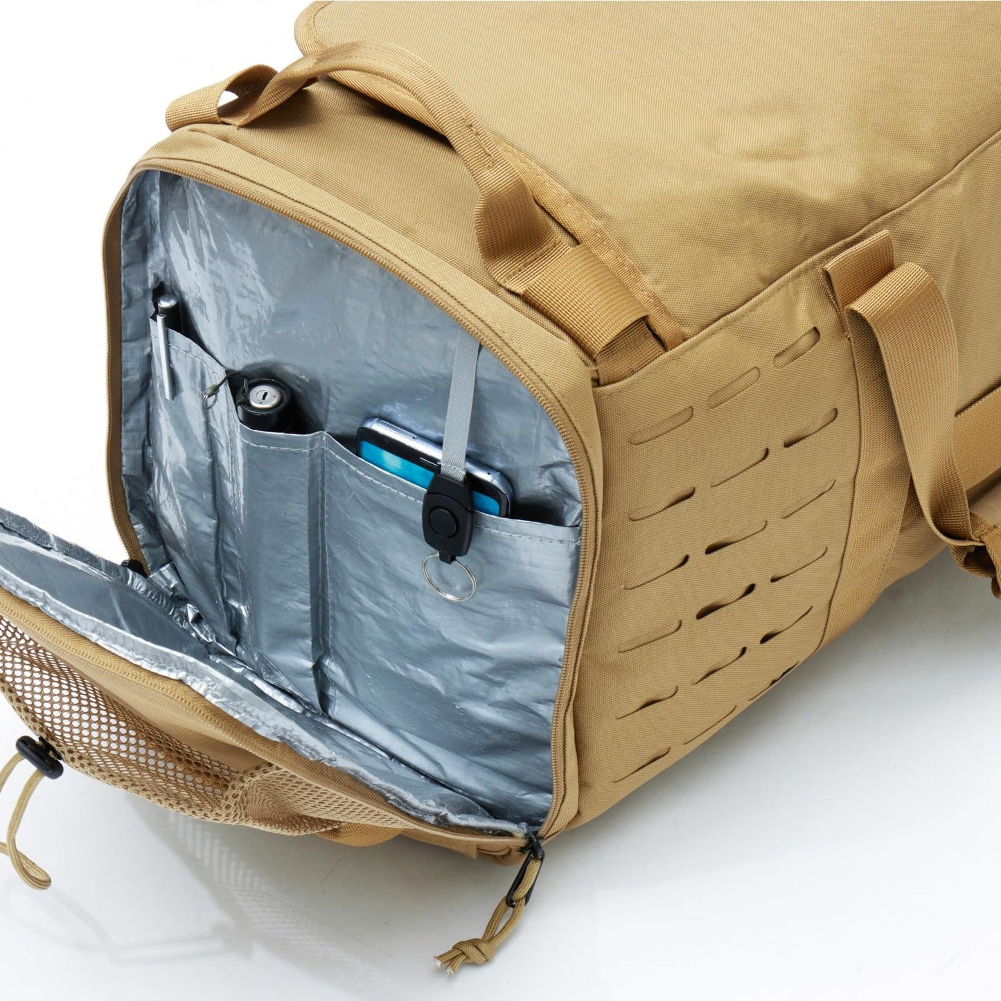 CONTAIL 48L Military Tactical Molle Duffle Bag Detachable Straps Earth Yellow