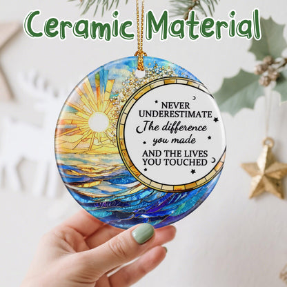 VIAKDEM Christmas Ornaments Going Away Farewell Gifts Ceramic Design A