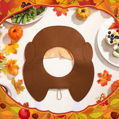 Geyoga Thanksgiving Turkey Hat Adjustable Pet Costume Medium Size