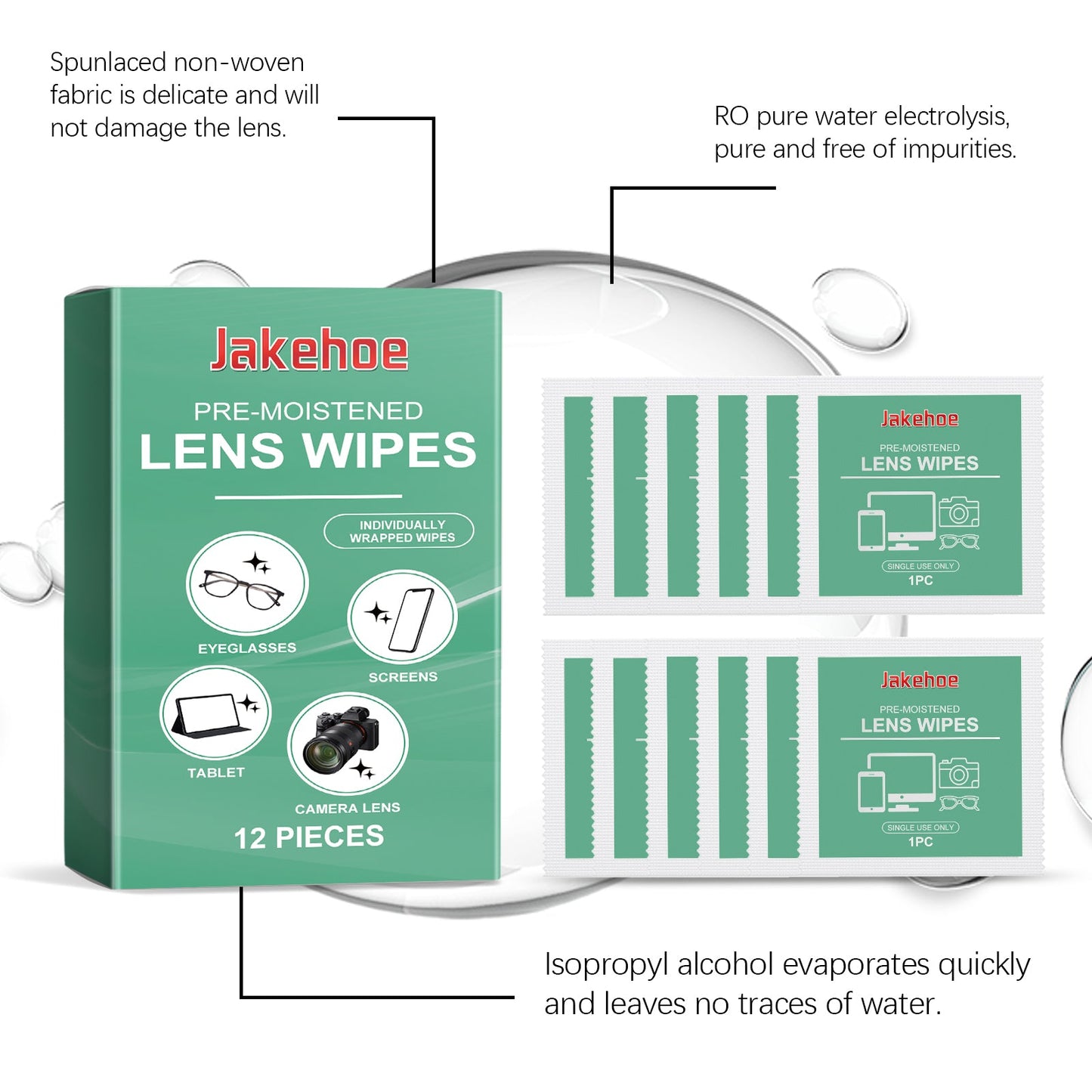 Lens Cleaning Wipes Eyeglass Screen Wipes Individual Package Carry Cleaning Wipes With You