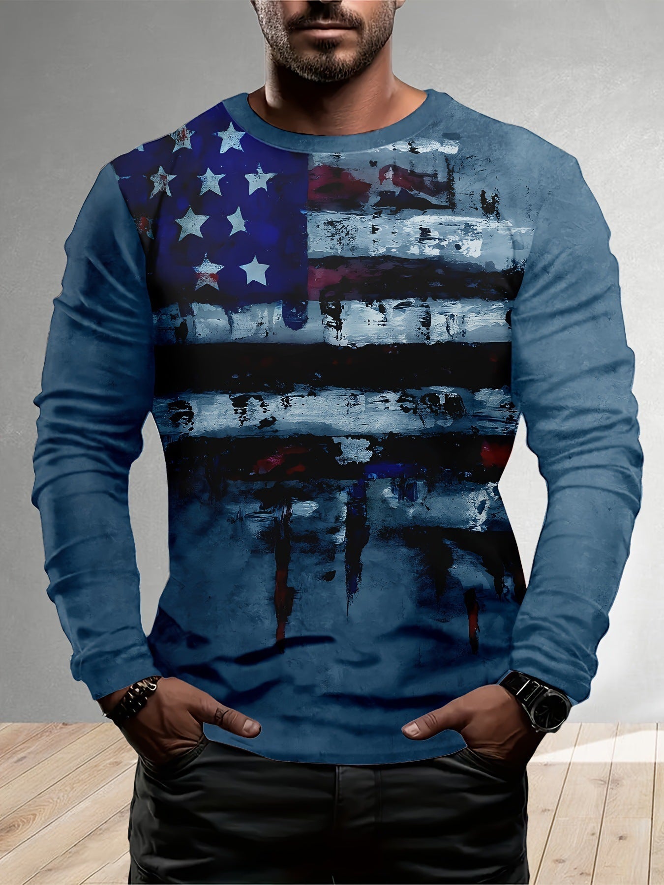 European American Long Sleeve Casual XINGX Print