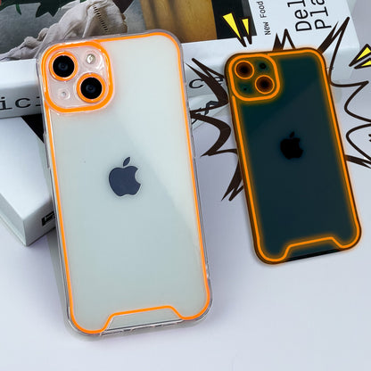 Suitable for iPhone 15 Promax luminous phone case Apple 13/12 transparent material silicone protective case