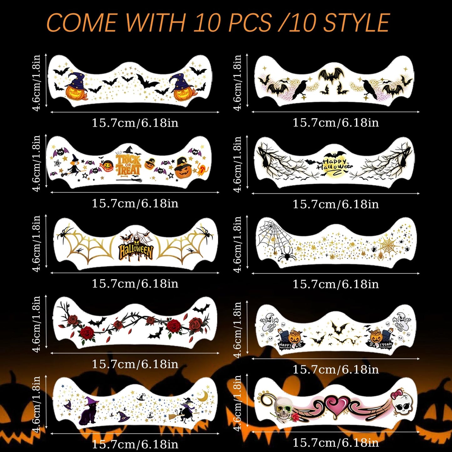 Cardiyar Glitter Freckles 24PCS Waterproof Gold Temporary Face Tattoos