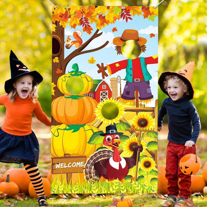 HiParty Thanksgiving Toss Game with 4 Bean Bags, Classic Fall Festival Design