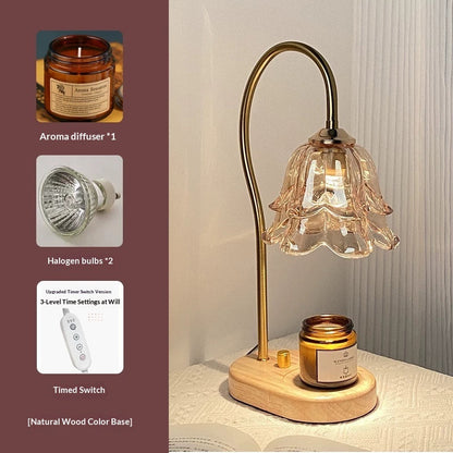 French Retro Bedroom Bedside Linglan Fragrance Lamp Wax Melting Lamp